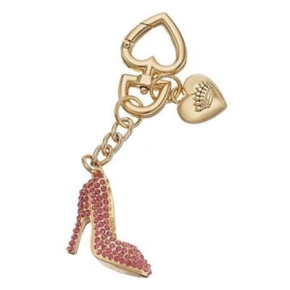 Juicy Couture Accessories - JUICY COUTURE Keychain fob Pink Crystal Pump Shoe